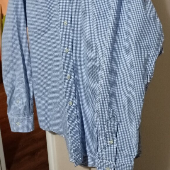 Ralph Lauren Men's Long Sleeve Button Down Shirt Size Large Blue/White Checked - Picture 4 of 10